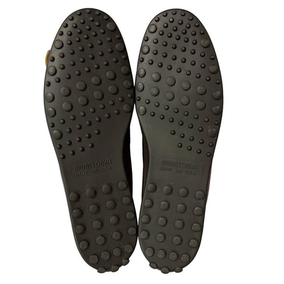 Minnetonka Moccasin Brown Leather Loafers Size Please See Measurements - Picture 10 of 12